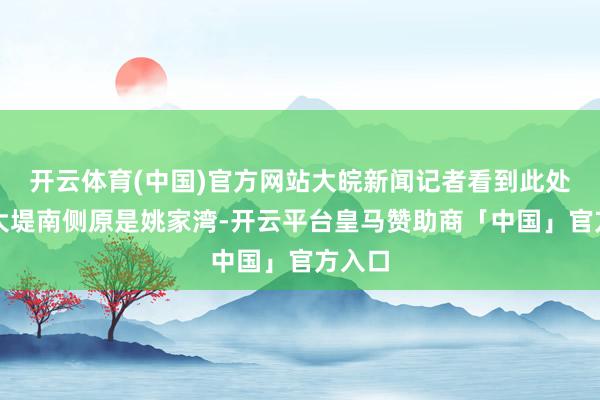 开云体育(中国)官方网站大皖新闻记者看到此处淮河大堤南侧原是姚家湾-开云平台皇马赞助商「中国」官方入口