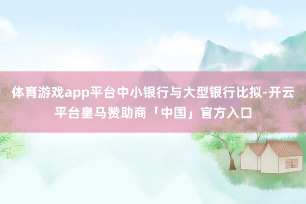 体育游戏app平台中小银行与大型银行比拟-开云平台皇马赞助商「中国」官方入口